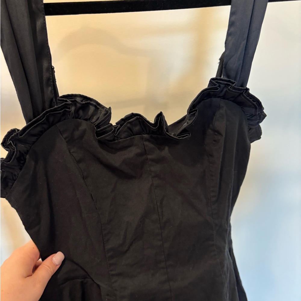 Free People Black Mini Dress with Wide Straps - Picture 3 of 6